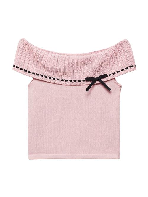 MANGO Sticktop 'Minnie'  lys pink / sort