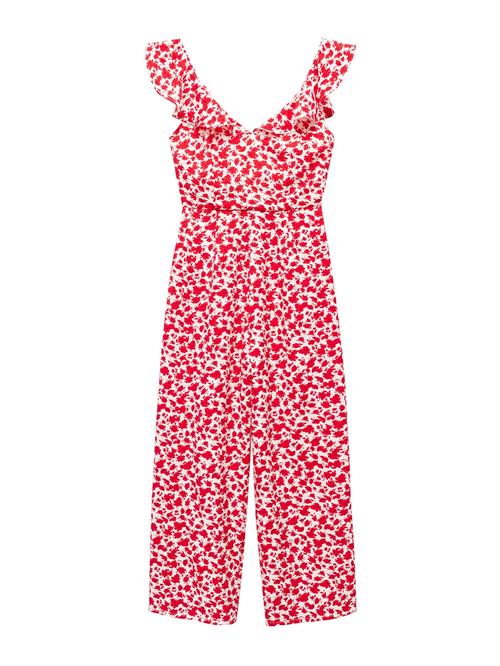 MANGO Jumpsuit 'Trinidad'  rød / hvid