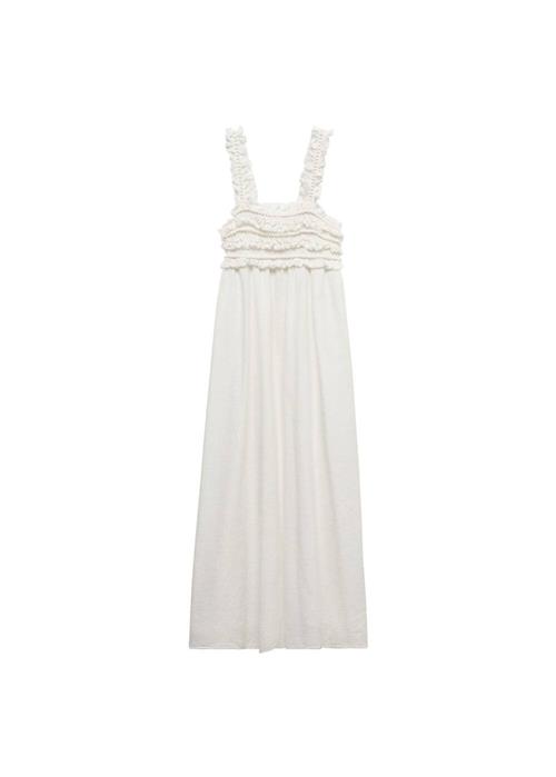 MANGO Sommerkjole 'Cake'  offwhite