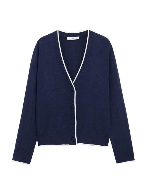 MANGO Cardigan 'PIPE'  navy / hvid