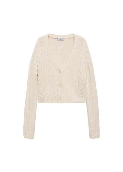 Se MANGO Cardigan 'Trenzi'  lysebeige ved About You