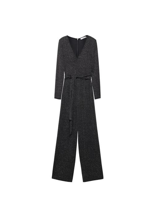 MANGO Jumpsuit 'Xikypic'  sølvgrå / sort