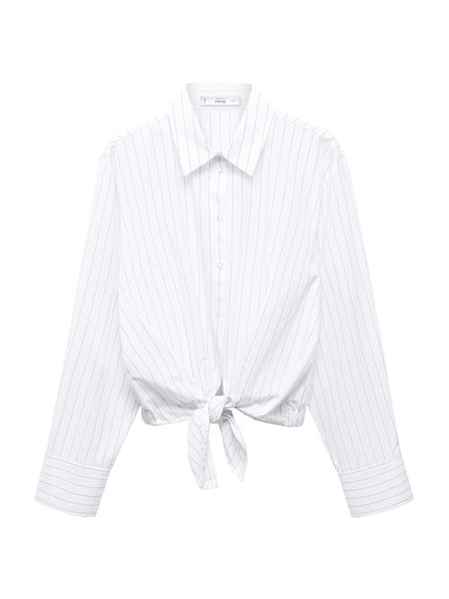 MANGO Bluse 'NUDITE'  natblå / grå / offwhite