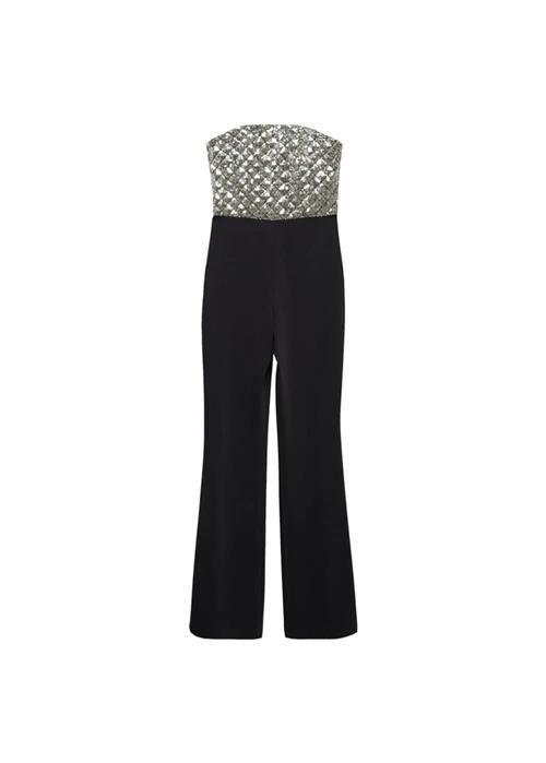 Se MANGO Jumpsuit 'Bastian'  sort / sølv ved About You