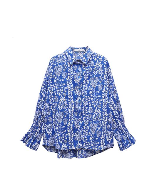 MANGO Bluse 'Tropez'  blå / hvid