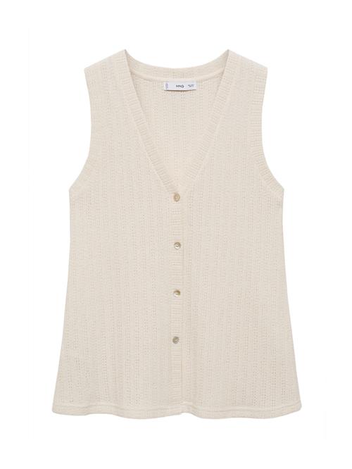 MANGO Strikvest 'LIME'  lysebeige