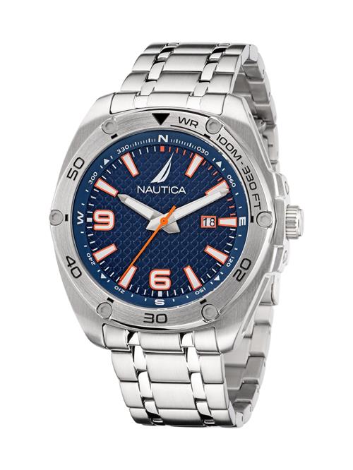 NAUTICA Analogt ur ' Nautica Gents '  navy / orange / sølv