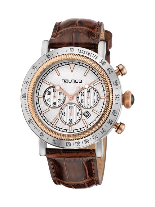 NAUTICA Analogt ur 'Nautica Gents'  rosa guld / sølv