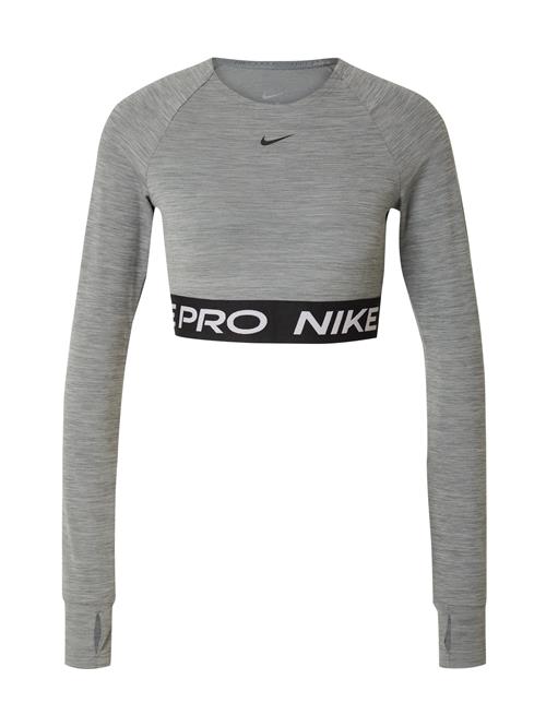 NIKE Funktionsbluse 'Pro'  grå-meleret / sort / hvid