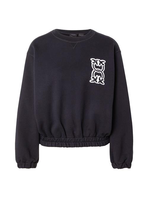 PINKO Sweatshirt 'MALDIVE'  sort / hvid