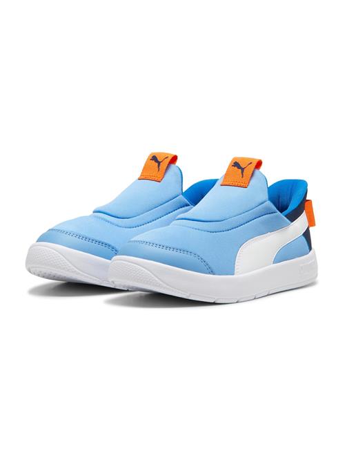 Se PUMA Sneakers 'Courtflex v3'  lyseblå / orange / hvid ved About You