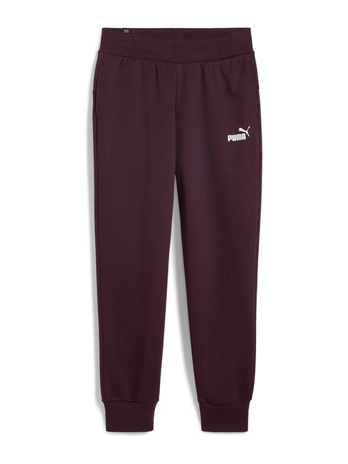 Se PUMA Sportsbukser 'Essentials'  aubergine / hvid ved About You