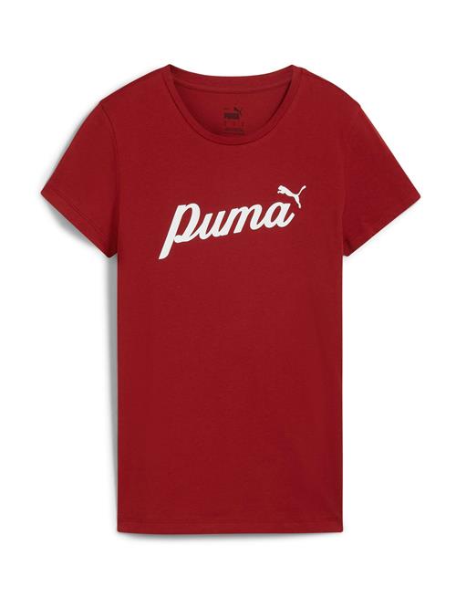 Se PUMA Funktionsbluse 'Ess+'  rubinrød / hvid ved About You