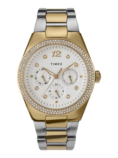 TIMEX Analogt ur 'SIMONE'  guld / sølv / hvid