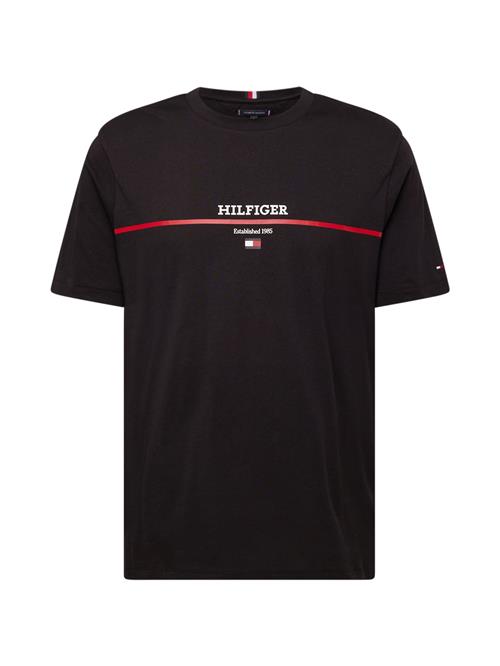 TOMMY HILFIGER Bluser & t-shirts  rubinrød / sort / hvid