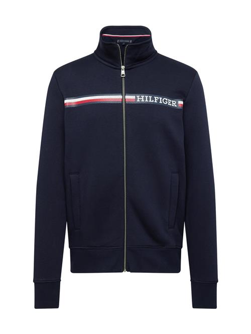 Se TOMMY HILFIGER Sweatjakke  navy / rød / offwhite ved About You