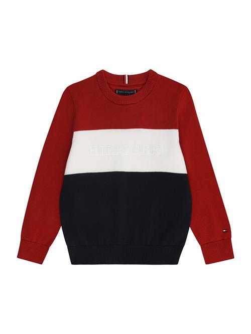 TOMMY HILFIGER Pullover  navy / rubinrød / hvid