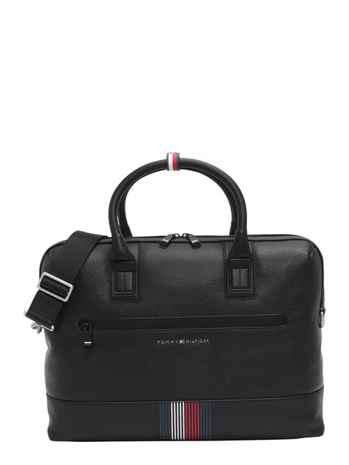 TOMMY HILFIGER Laptoptaske 'TRANSIT'  marin / mørkerød / sort / hvid