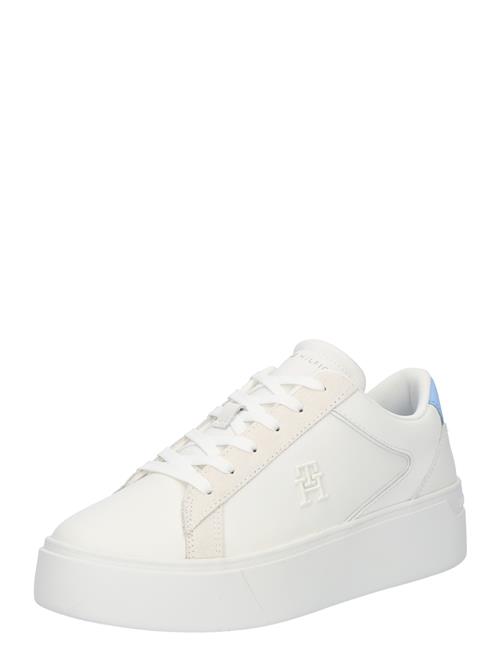 Se TOMMY HILFIGER Sneaker low 'COURT'  creme / lyseblå / hvid ved About You