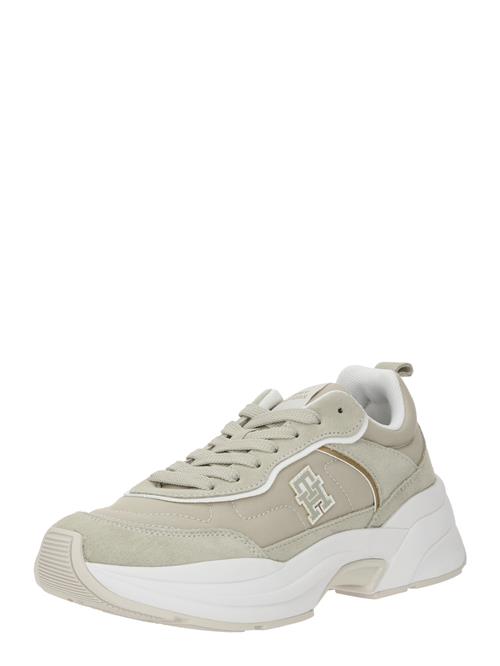 TOMMY HILFIGER Sneaker low 'CHUNKY RUNNER VENTILE'  lysebrun / stone / hvid