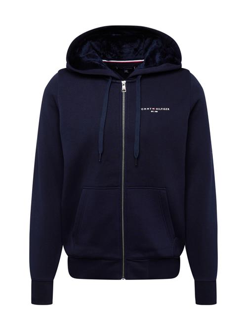 TOMMY HILFIGER Sweatjakke  navy / hvid