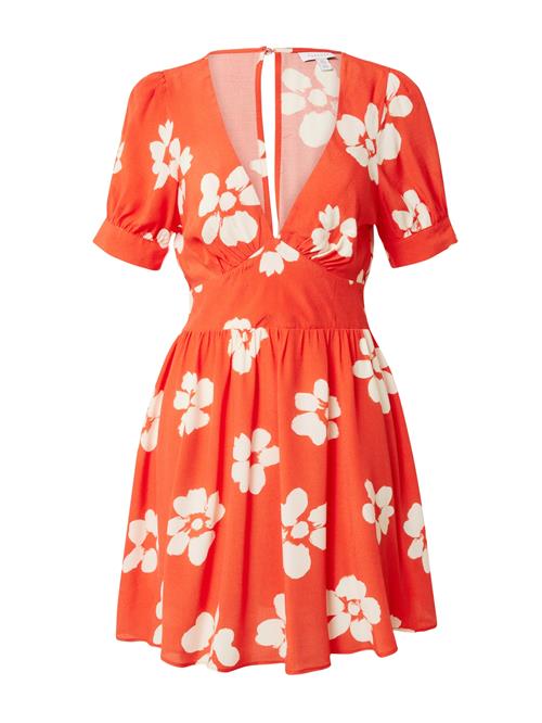 TOPSHOP Sommerkjole  orange / hvid