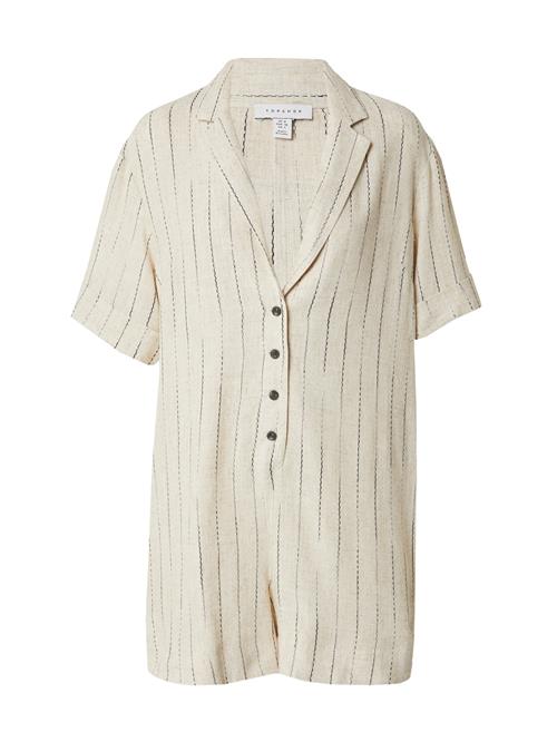 TOPSHOP Jumpsuit  beige / sort