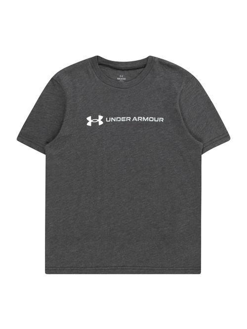 UNDER ARMOUR Funktionsskjorte 'WORDMARK'  sort-meleret / hvid