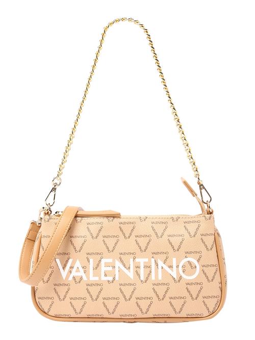 VALENTINO Skuldertaske 'LIUTO'  beige / mørkebrun / hvid