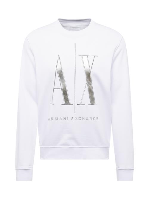 Se ARMANI EXCHANGE Sweatshirt  sølv / hvid ved About You