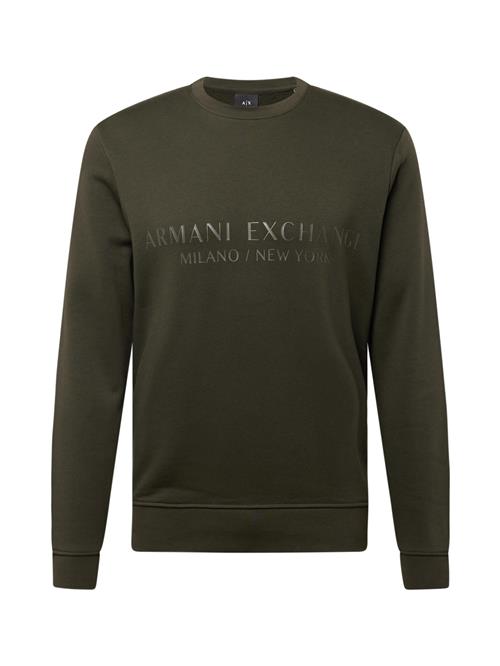 ARMANI EXCHANGE Sweatshirt  mørkebrun / hvid