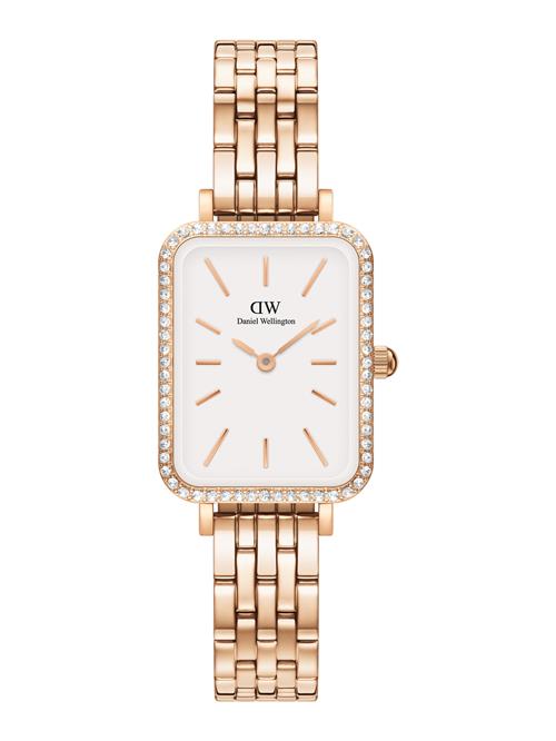 Daniel Wellington Analogt ur 'Quadro'  rosa guld / transparent / hvid