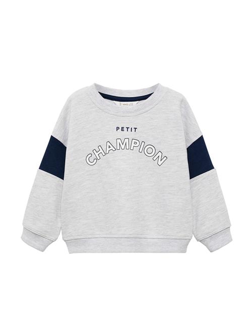 MANGO KIDS Sweatshirt 'CHAMPION'  natblå / lysegrå / grå-meleret