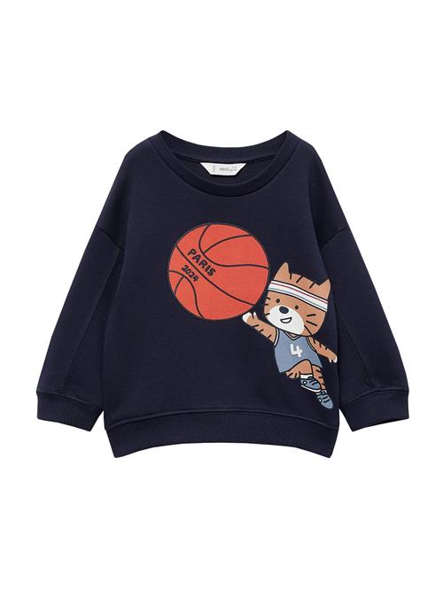 Se MANGO KIDS Sweatshirt 'PARIS'  navy / brun / orangerød / hvid ved About You