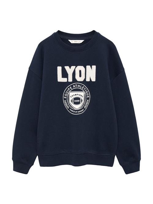 MANGO KIDS Sweatshirt 'LYON'  navy / hvid