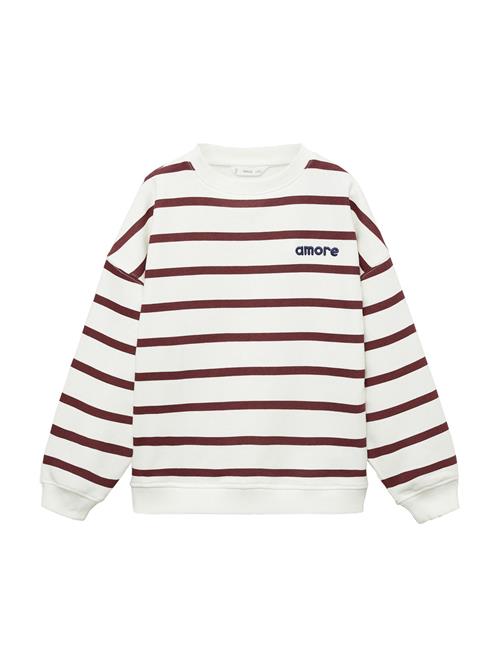 MANGO KIDS Sweatshirt 'AMORE'  ecru / vinrød