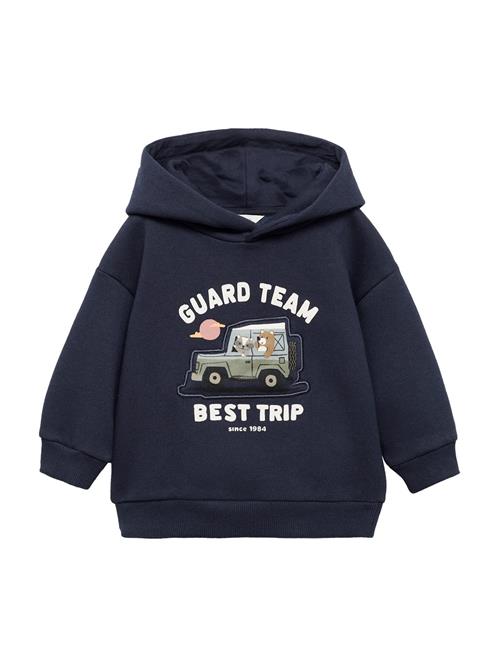 Se MANGO KIDS Sweatshirt 'TRIP'  navy / lysebrun / lysegrøn / offwhite ved About You