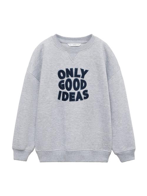 MANGO KIDS Sweatshirt 'GOOD'  navy / grå