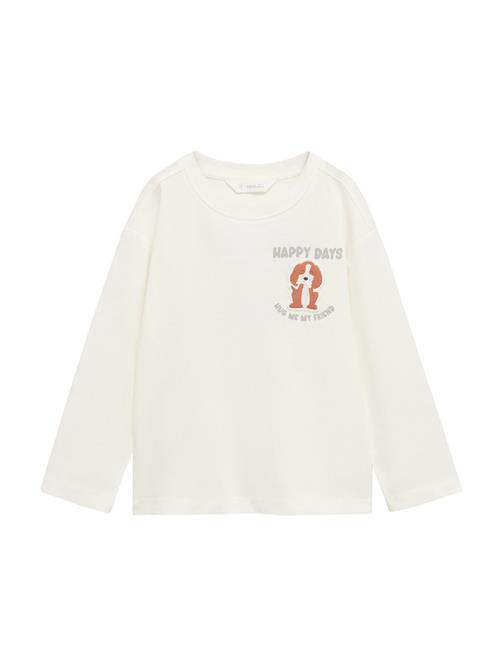 MANGO KIDS Shirts 'HUG'  ecru / karamel / lysegrå / hvid