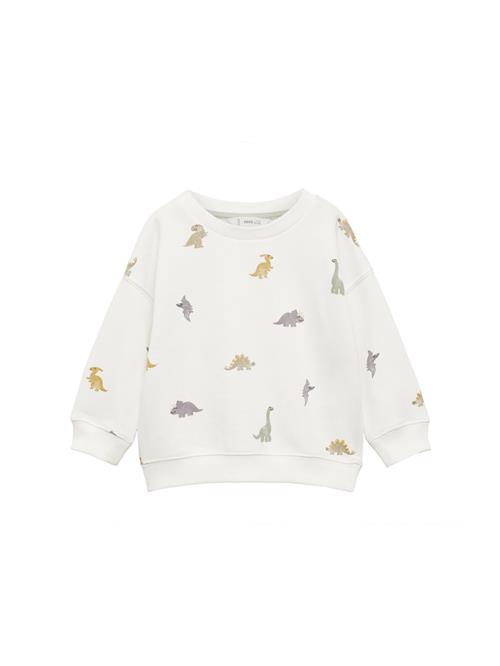 MANGO KIDS Sweatshirt 'DINOAOP'  ecru / røgblå / gul / grøn