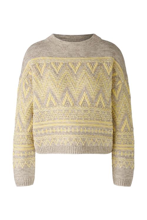 OUI Pullover  gul / taupe