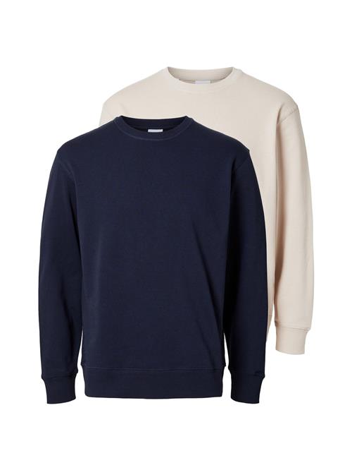 SELECTED HOMME Sweatshirt  ecru / blå