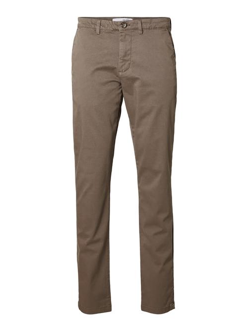 SELECTED HOMME Lærredsbukser 'New Miles'  brun / choko