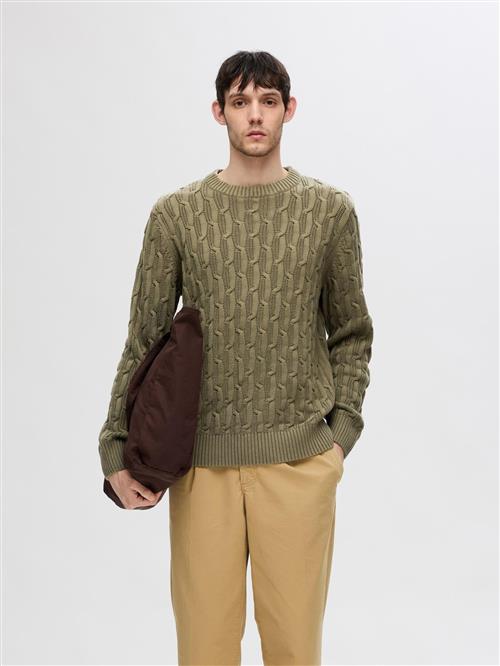 SELECTED HOMME Pullover 'SLHCai'  grøn