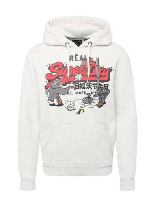 Superdry Sweatshirt 'New York'  lysegrå / mørkegrå / rød / sort