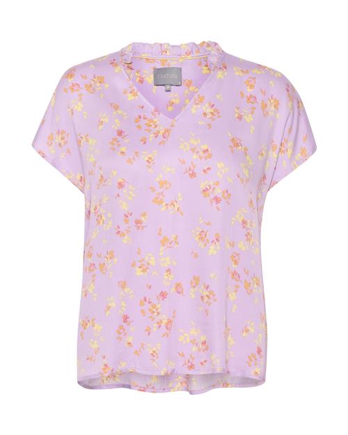 CULTURE Bluse 'Billie'  gul / blomme / orange / mørk pink