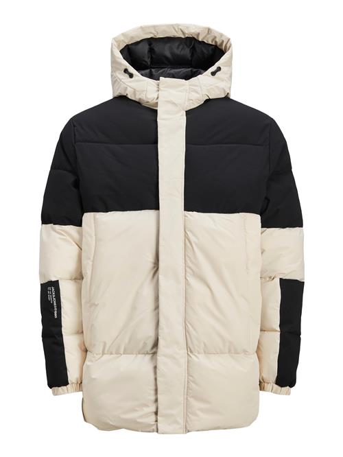 JACK & JONES Vinterjakke 'JJForce'  creme / sort