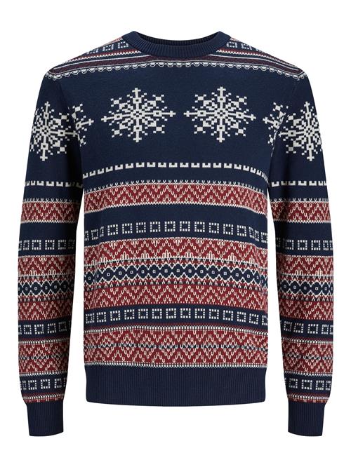 Se JACK & JONES Pullover 'SNOWBALL'  navy / rød / hvid ved About You