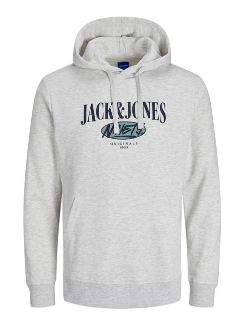 JACK & JONES Sweatshirt 'Cobin'  mørkeblå / lysegrå / grøn