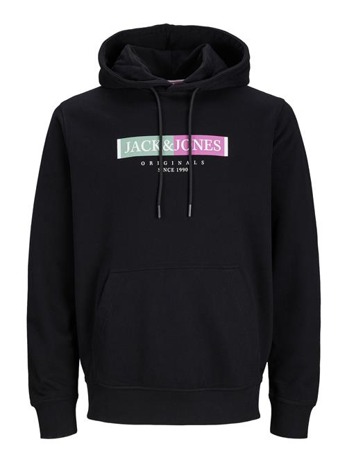 JACK & JONES Sweatshirt 'Lafayette'  grøn / pink / sort / hvid